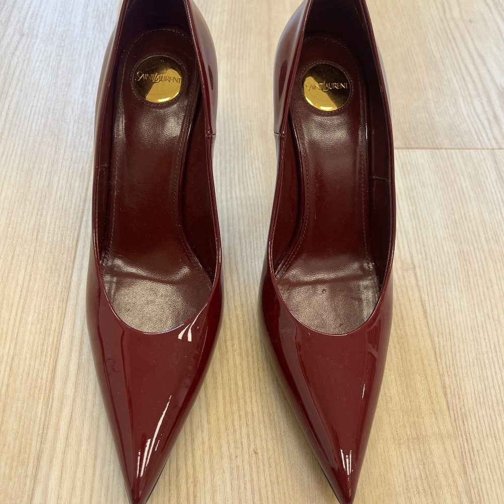 Saint Laurent red patent pumps size 37.5